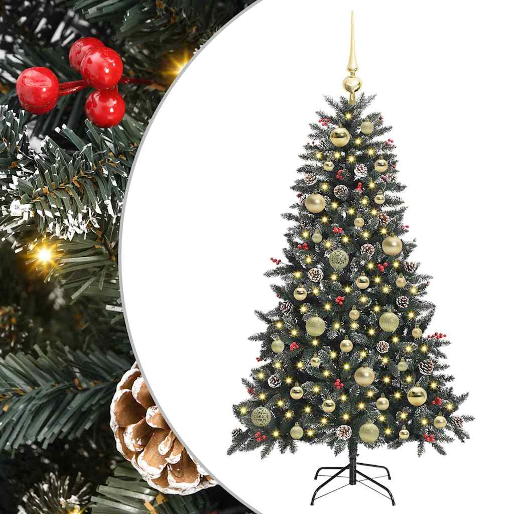 Artificial Christmas Tree with 150 LEDs with Stand Green 120 cm