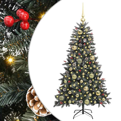 Artificial Christmas Tree with 150 LEDs with Stand Green 120 cm