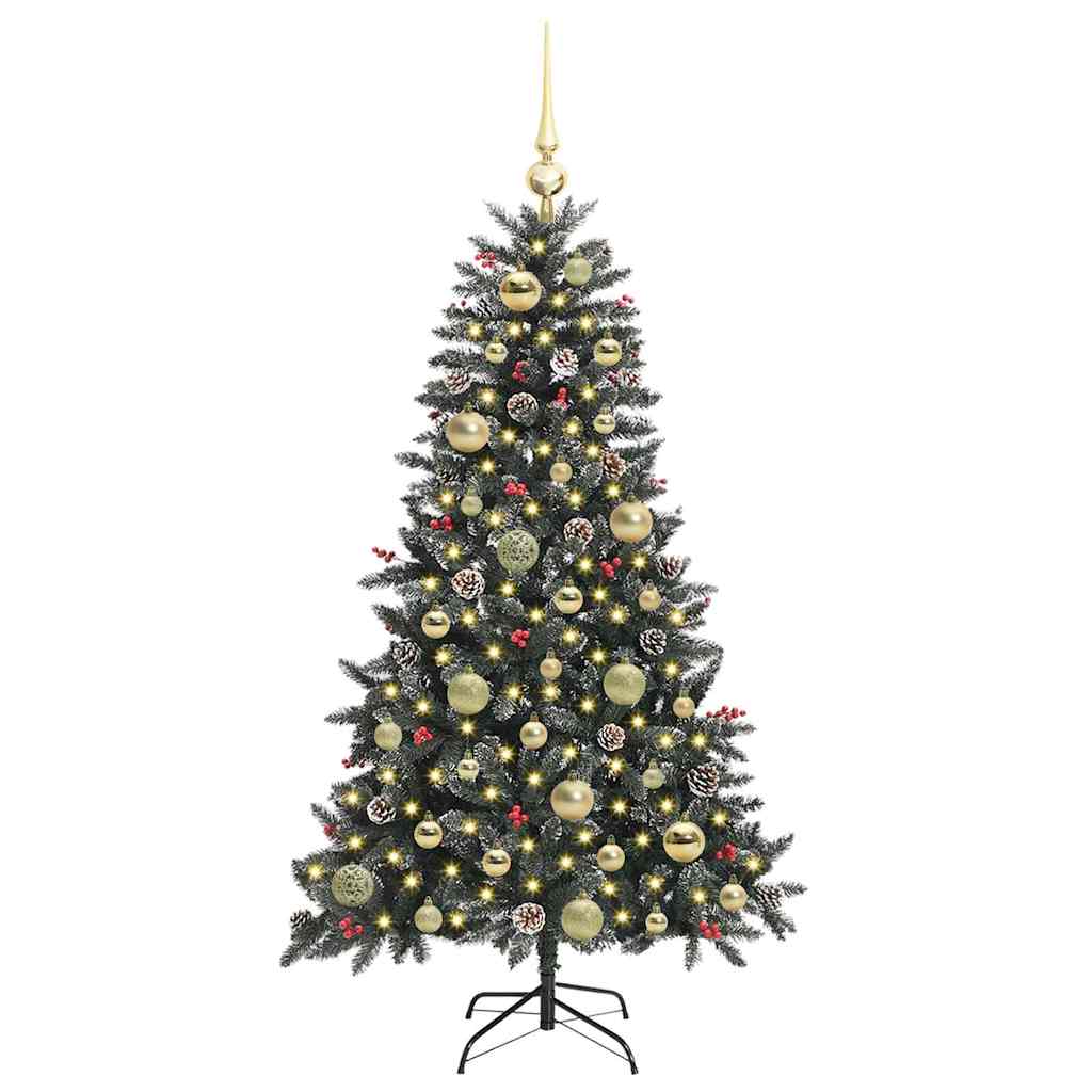 Artificial Christmas Tree with 150 LEDs with Stand Green 120 cm