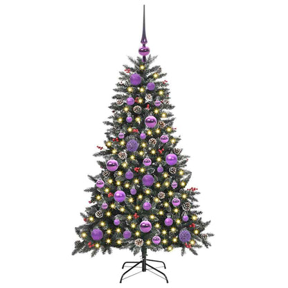 Artificial Christmas Tree with 150 LEDs with Stand Green 120 cm