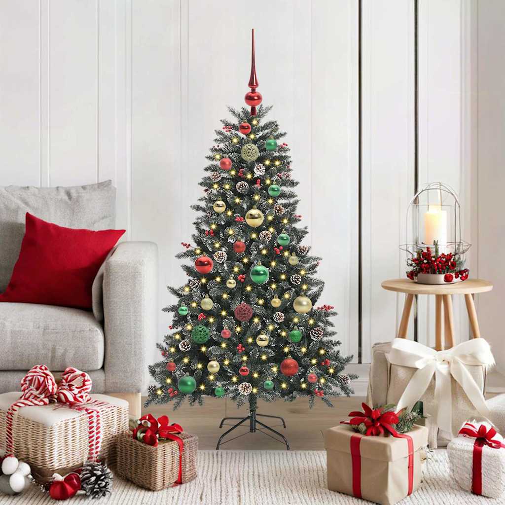 Artificial Christmas Tree with 150 LEDs with Stand Green 120 cm