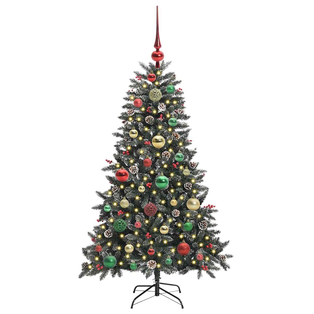 Artificial Christmas Tree with 150 LEDs with Stand Green 120 cm