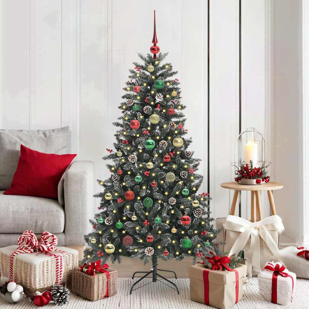 Artificial Christmas Tree with 150 LEDs with Stand Green 150 cm