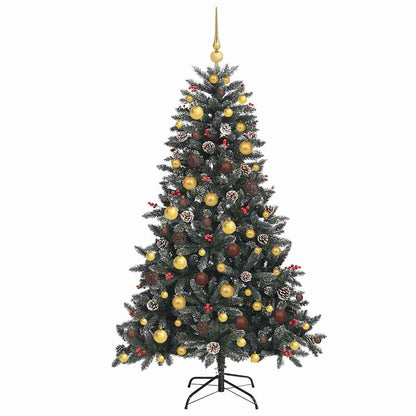 Artificial Christmas Tree with 300 LEDs with Stand Green 180 cm