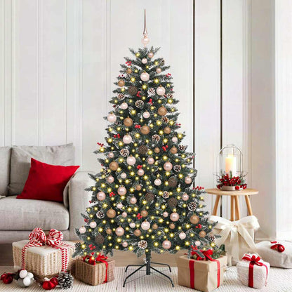 Artificial Christmas Tree with 300 LEDs with Stand Green 180 cm
