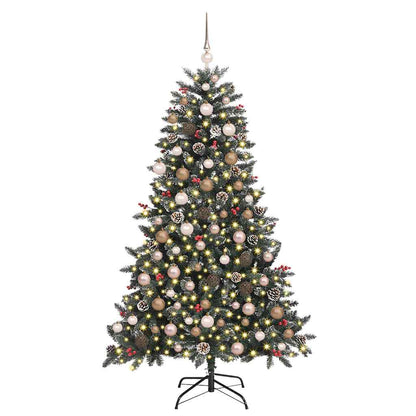 Artificial Christmas Tree with 300 LEDs with Stand Green 180 cm