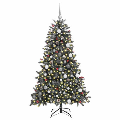 Artificial Christmas Tree with 300 LEDs with Stand Green 180 cm