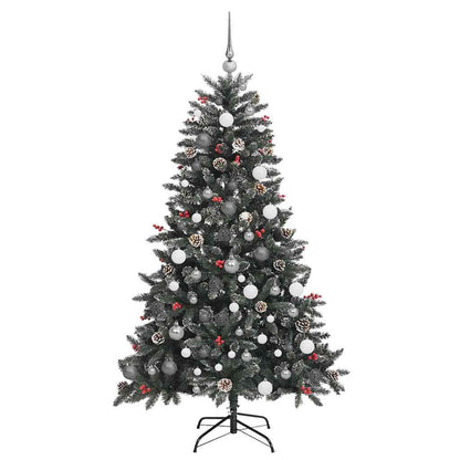 Artificial Christmas Tree with 300 LEDs with Stand Green 180 cm