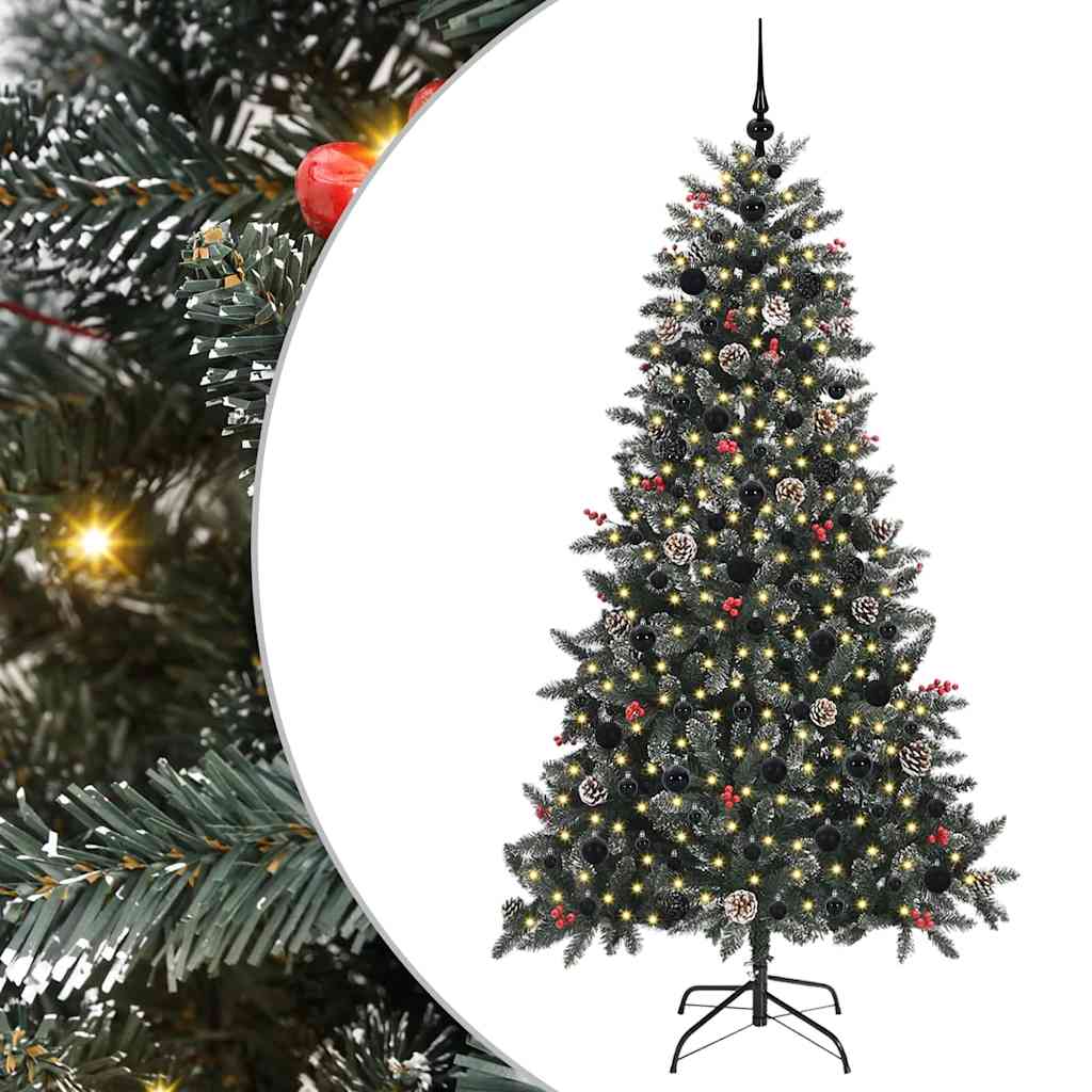 Artificial Christmas Tree with 300 LEDs with Stand Green 180 cm