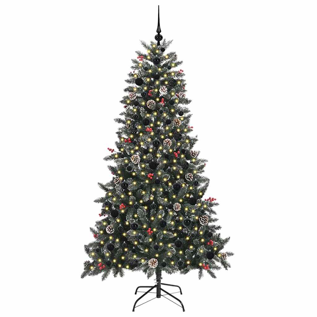Artificial Christmas Tree with 300 LEDs with Stand Green 180 cm