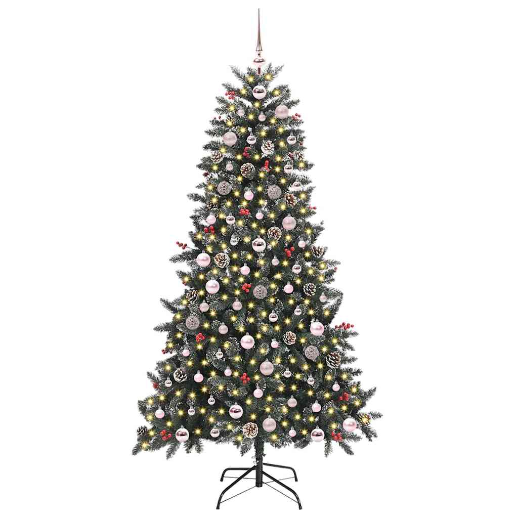 Artificial Christmas Tree with 300 LEDs with Stand Green 180 cm