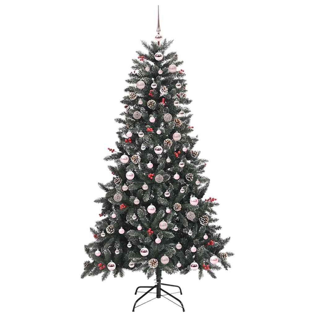 Artificial Christmas Tree with 300 LEDs with Stand Green 180 cm