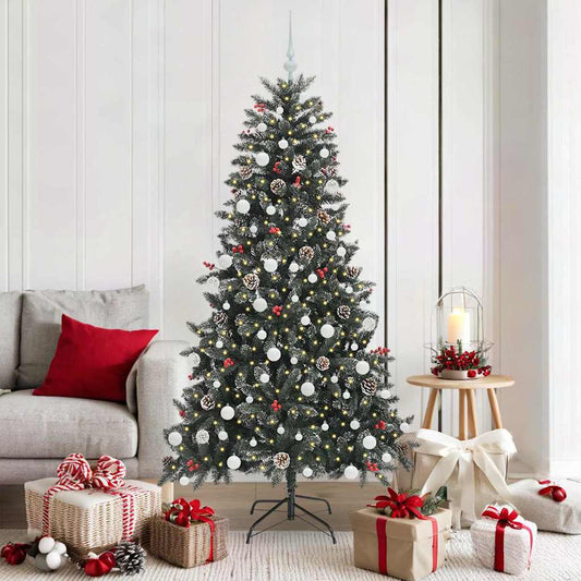 Artificial Christmas Tree with 300 LEDs with Stand Green 180 cm
