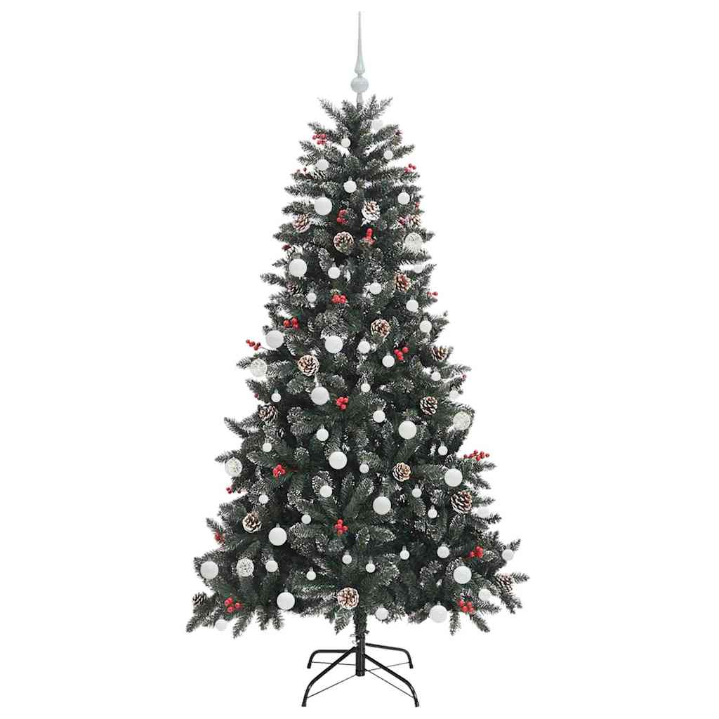 Artificial Christmas Tree with 300 LEDs with Stand Green 180 cm
