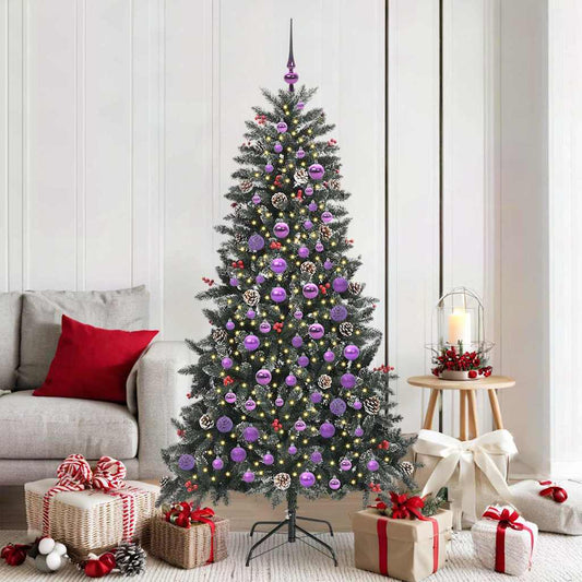 Artificial Christmas Tree with 300 LEDs with Stand Green 180 cm