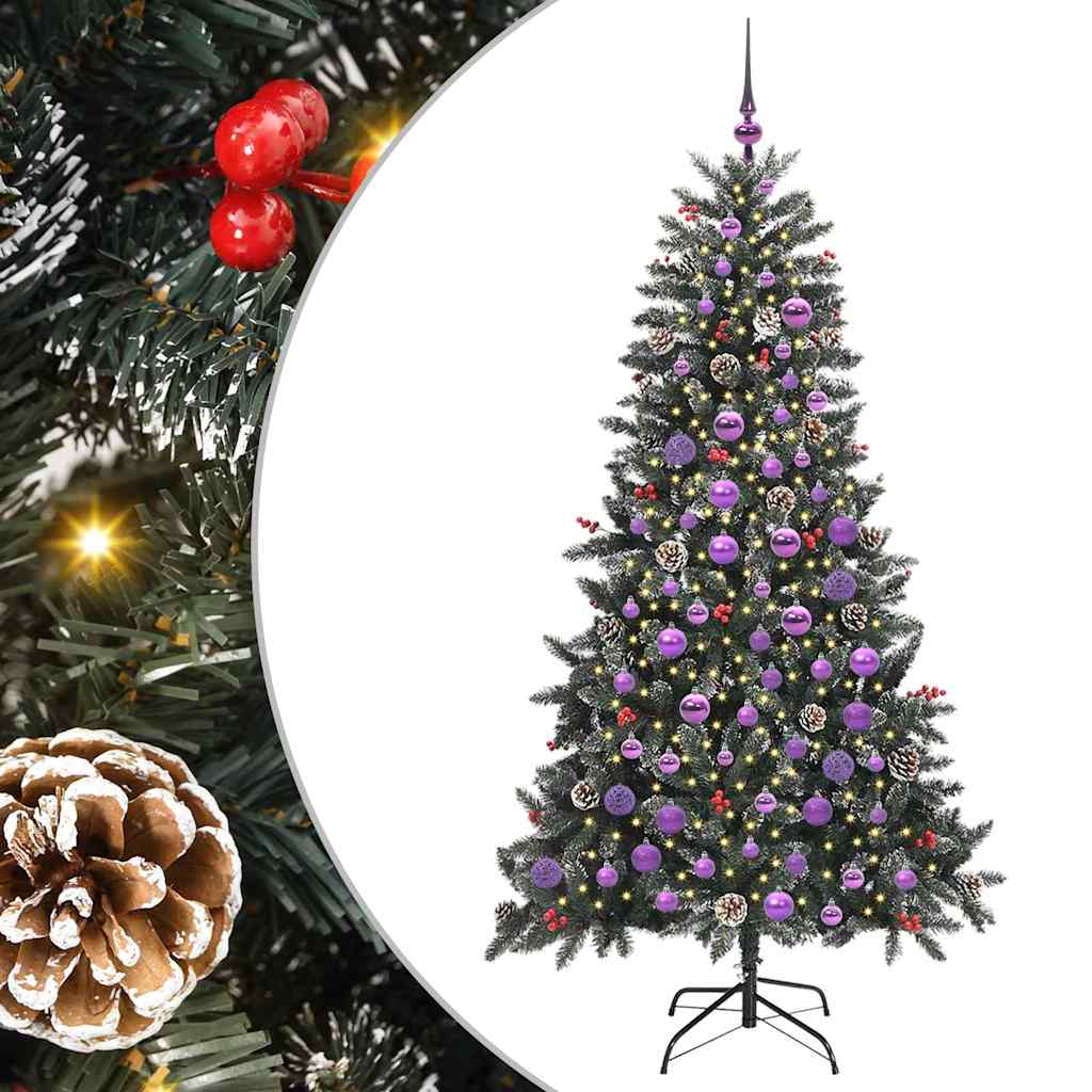 Artificial Christmas Tree with 300 LEDs with Stand Green 180 cm