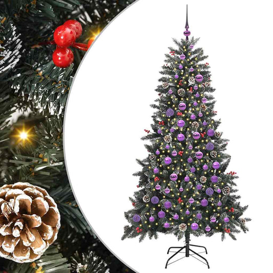 Artificial Christmas Tree with 300 LEDs with Stand Green 180 cm