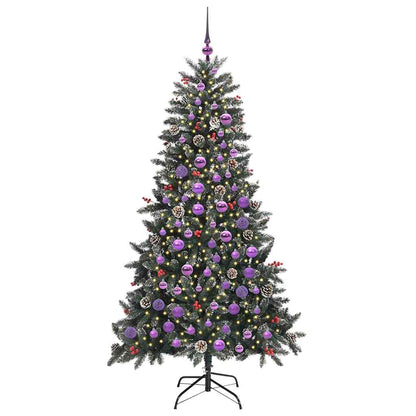 Artificial Christmas Tree with 300 LEDs with Stand Green 180 cm