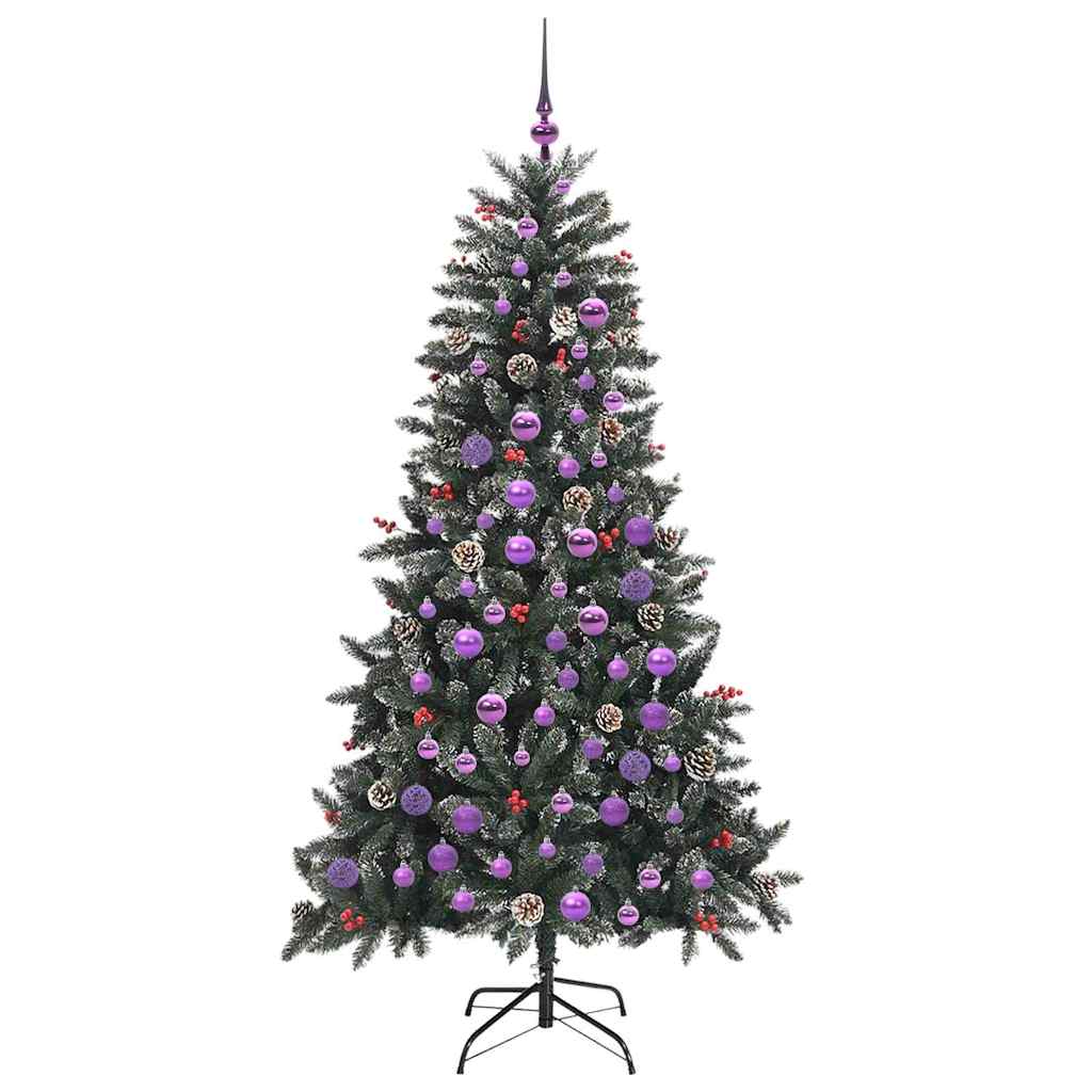 Artificial Christmas Tree with 300 LEDs with Stand Green 180 cm