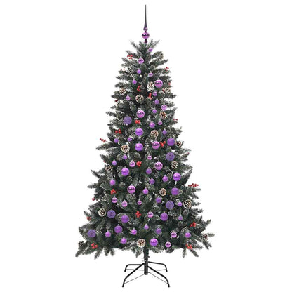 Artificial Christmas Tree with 300 LEDs with Stand Green 180 cm