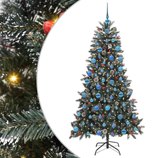 Artificial Christmas Tree with 300 LEDs with Stand Green 180 cm