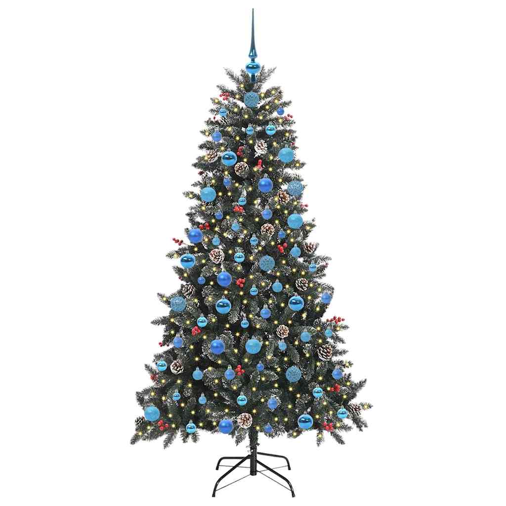 Artificial Christmas Tree with 300 LEDs with Stand Green 180 cm