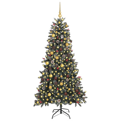 Artificial Christmas Tree with 300 LEDs with Stand Green 210 cm