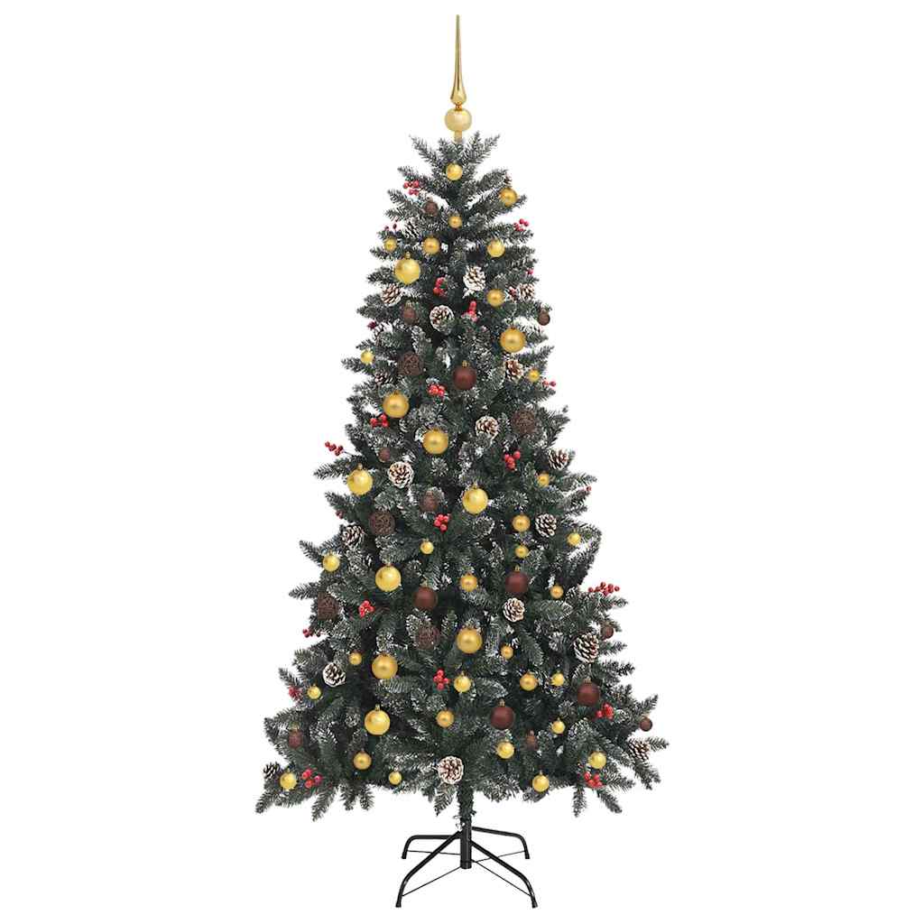 Artificial Christmas Tree with 300 LEDs with Stand Green 210 cm