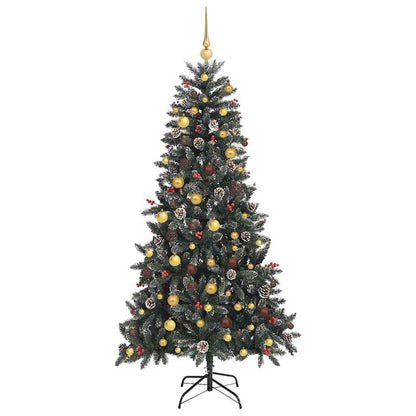 Artificial Christmas Tree with 300 LEDs with Stand Green 210 cm