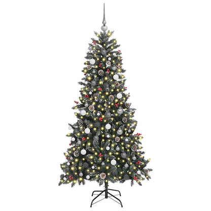 Artificial Christmas Tree with 300 LEDs with Stand Green 210 cm