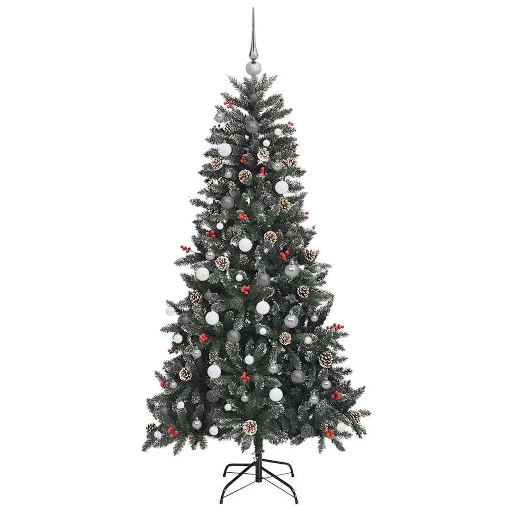 Artificial Christmas Tree with 300 LEDs with Stand Green 210 cm