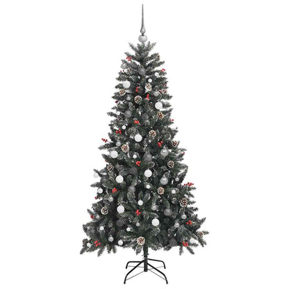 Artificial Christmas Tree with 300 LEDs with Stand Green 210 cm