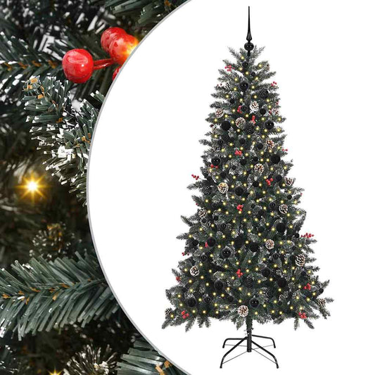 Artificial Christmas Tree with 300 LEDs with Stand Green 210 cm