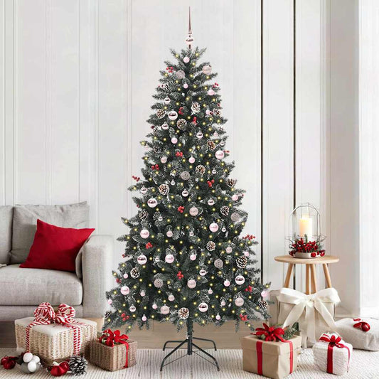Artificial Christmas Tree with 300 LEDs with Stand Green 210 cm