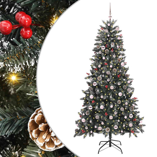 Artificial Christmas Tree with 300 LEDs with Stand Green 210 cm
