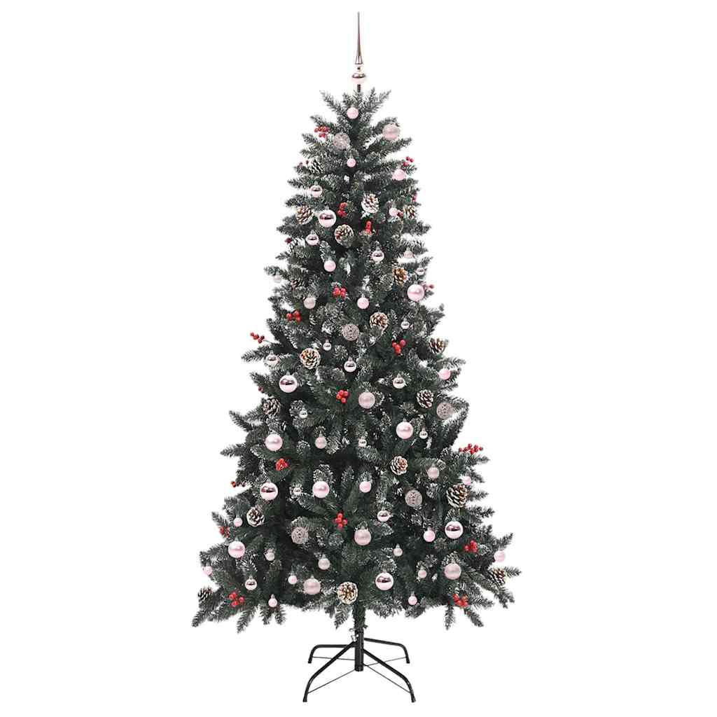 Artificial Christmas Tree with 300 LEDs with Stand Green 210 cm
