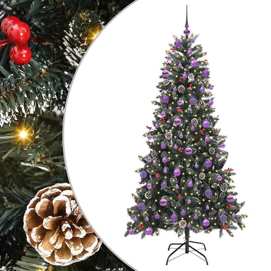 Artificial Christmas Tree with 300 LEDs with Stand Green 210 cm