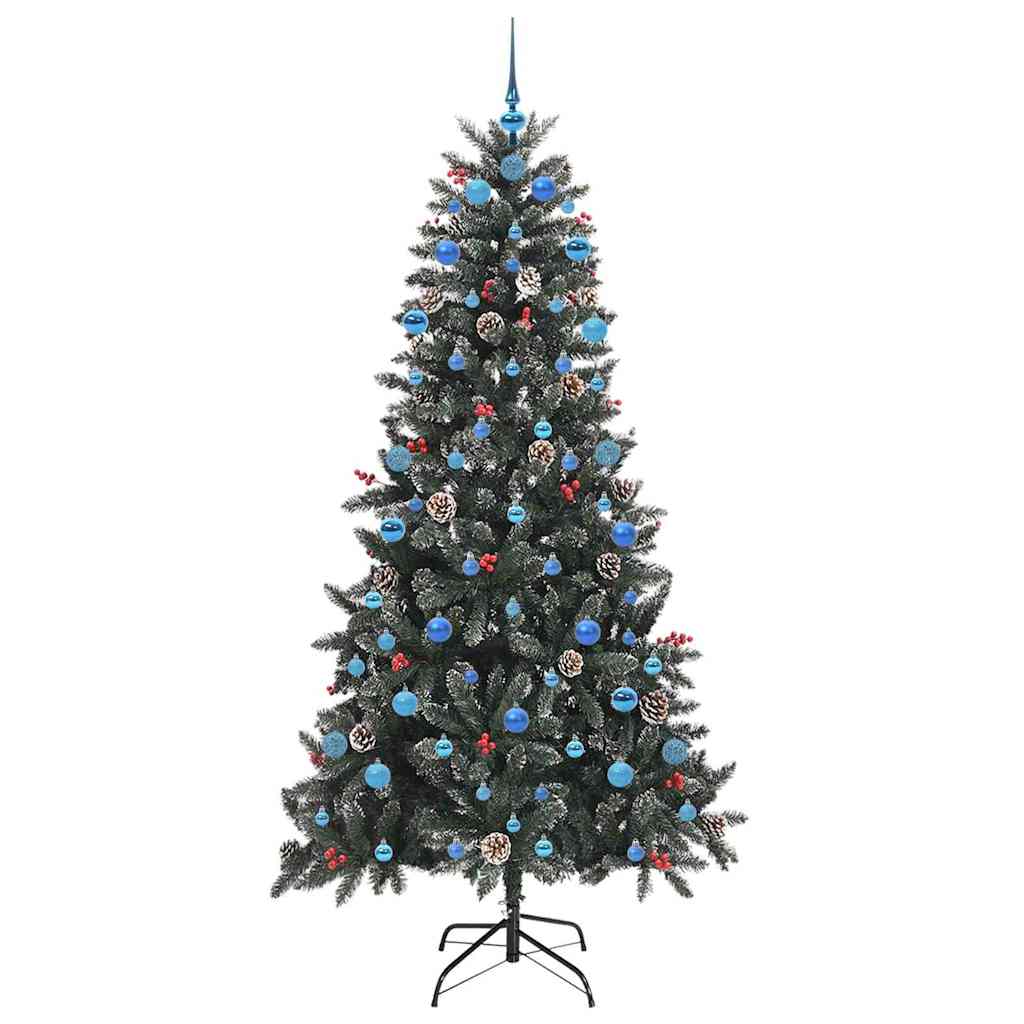 Artificial Christmas Tree with 300 LEDs with Stand Green 210 cm