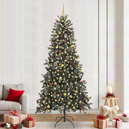 Artificial Christmas Tree with 300 LEDs with Stand Green 240 cm