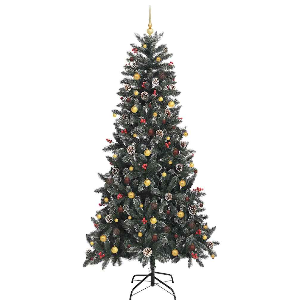 Artificial Christmas Tree with 300 LEDs with Stand Green 240 cm