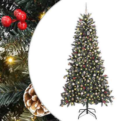 Artificial Christmas Tree with 300 LEDs with Stand Green 240 cm