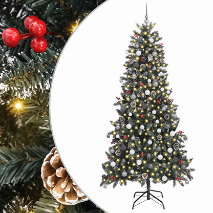 Artificial Christmas Tree with 300 LEDs with Stand Green 240 cm