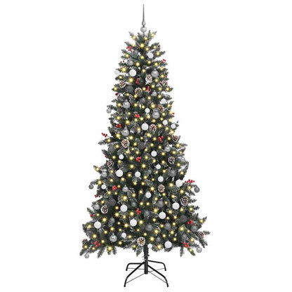 Artificial Christmas Tree with 300 LEDs with Stand Green 240 cm