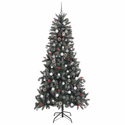 Artificial Christmas Tree with 300 LEDs with Stand Green 240 cm