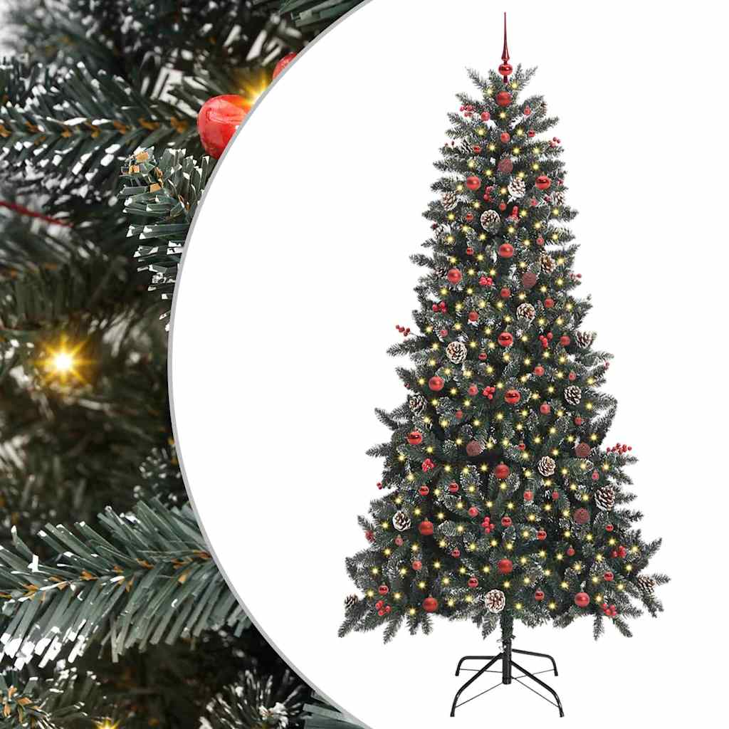 Artificial Christmas Tree with 300 LEDs with Stand Green 240 cm