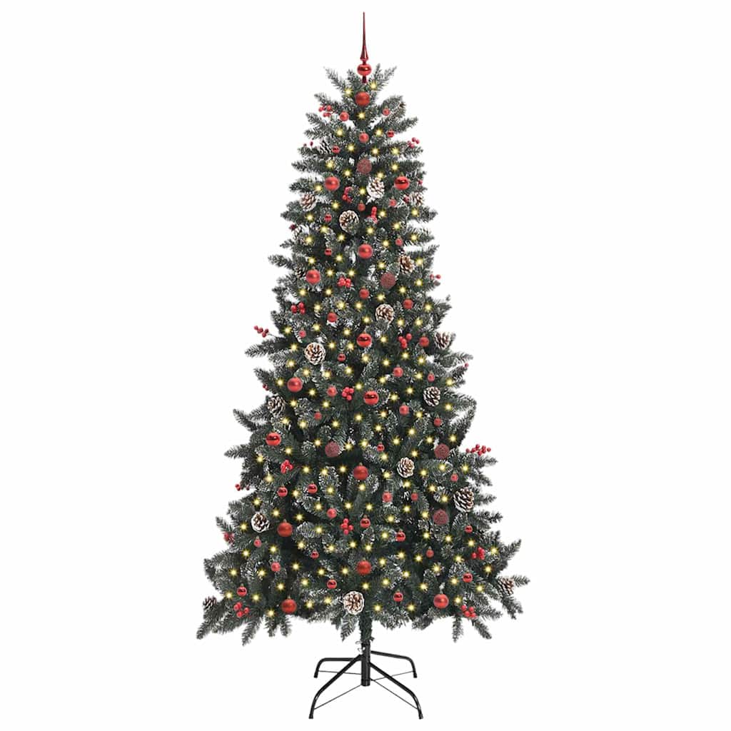 Artificial Christmas Tree with 300 LEDs with Stand Green 240 cm