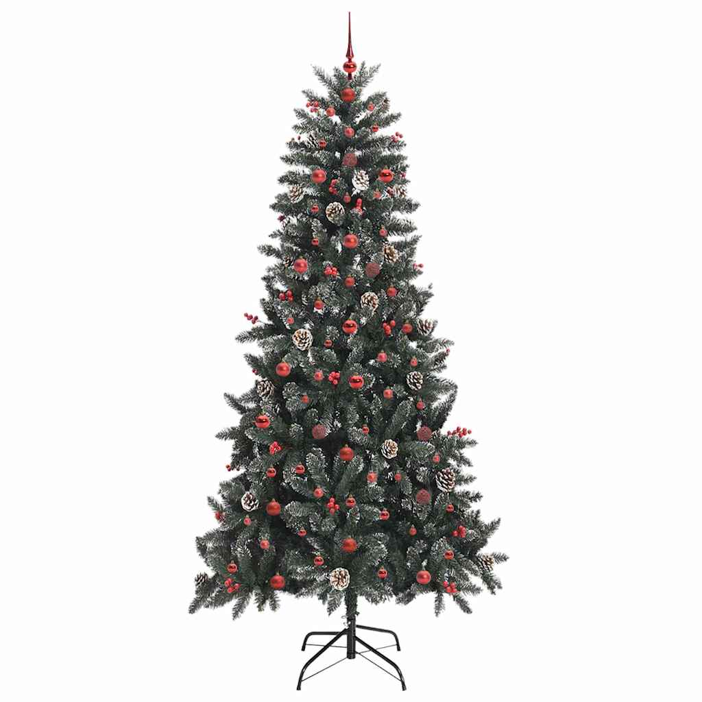 Artificial Christmas Tree with 300 LEDs with Stand Green 240 cm