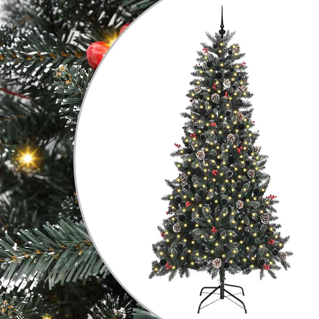 Artificial Christmas Tree with 300 LEDs with Stand Green 240 cm