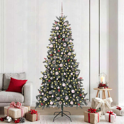 Artificial Christmas Tree with 300 LEDs with Stand Green 240 cm