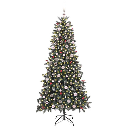 Artificial Christmas Tree with 300 LEDs with Stand Green 240 cm